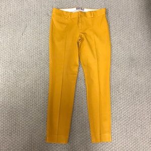 Banana Republic Mustard Sloan Fit Cropped Pants